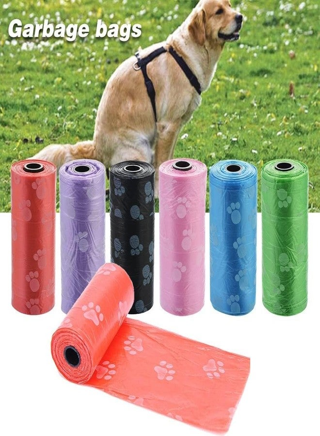 MVM Enterprise Pet Poop Bag Extra Thick and Strong Leak Proof Paw Printed Plastic Waste Pick Up Biodegradable 5 Roll in 1 Pack Waste Poop Bag Unscented Waste Bag Dog Potty Picker Bag (8 pcs roll) - Image 3